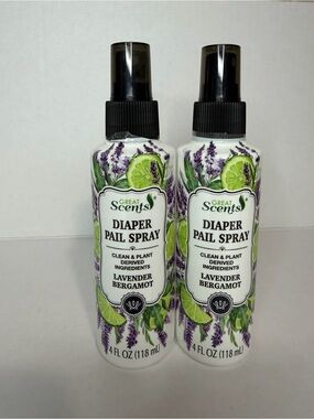 2 Q Bergamot Diaper Pail Spray - White & Purple